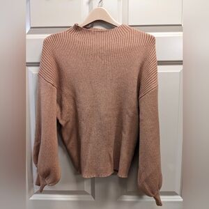 Moodie mock neck balloon sleeve sweater- size large